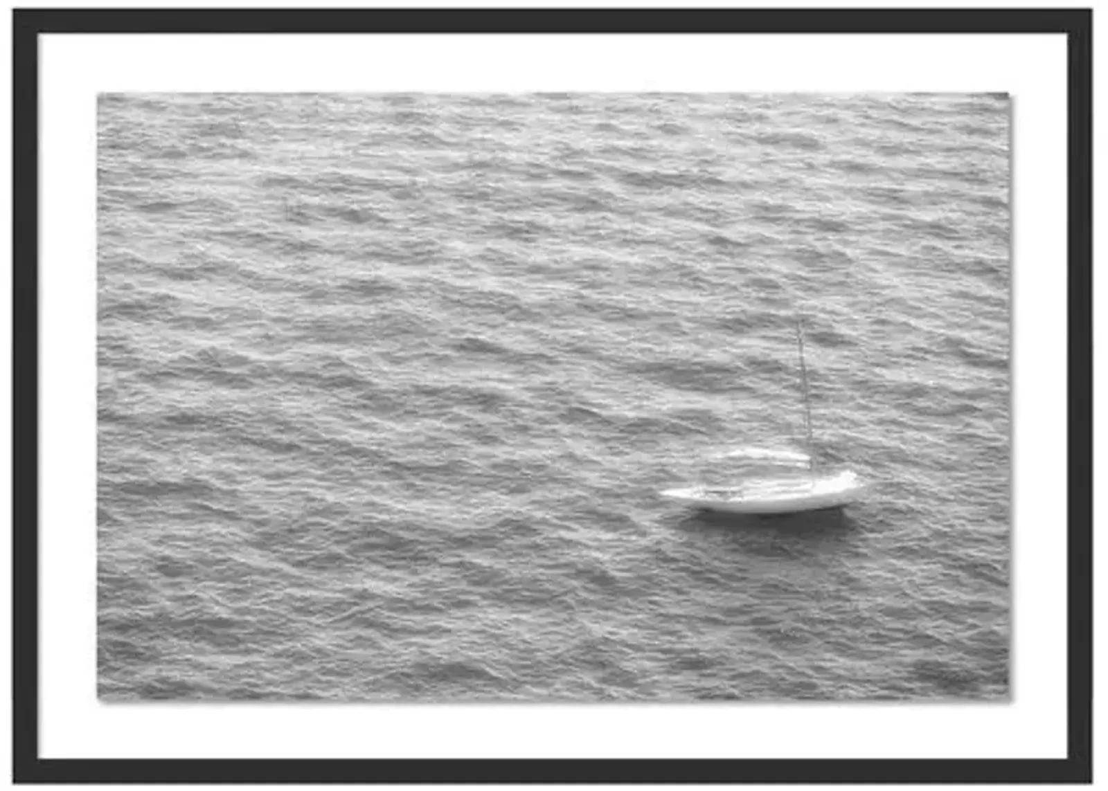 Little White Boat Black and White by Judith Gigliotti