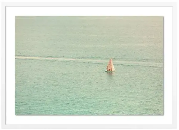 Pastel Boating Photograph by Judith Gigliotti - White