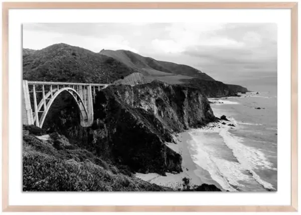 Big Sur Black and White - Big Sur - California Photograph by Carly Tabak - Clear