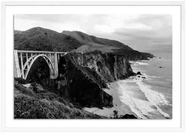 Big Sur Black and White - Big Sur - California Photograph by Carly Tabak
