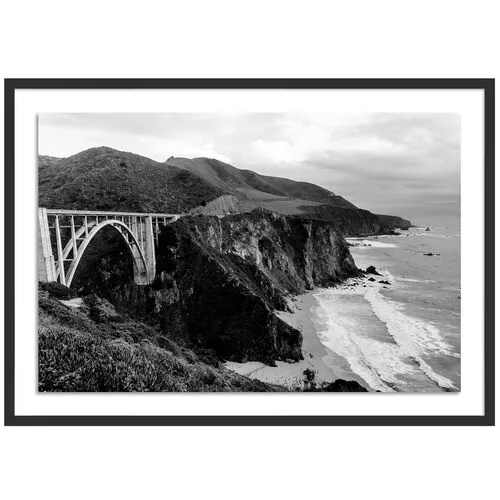 Big Sur Black and White - Big Sur - California by Carly Tabak