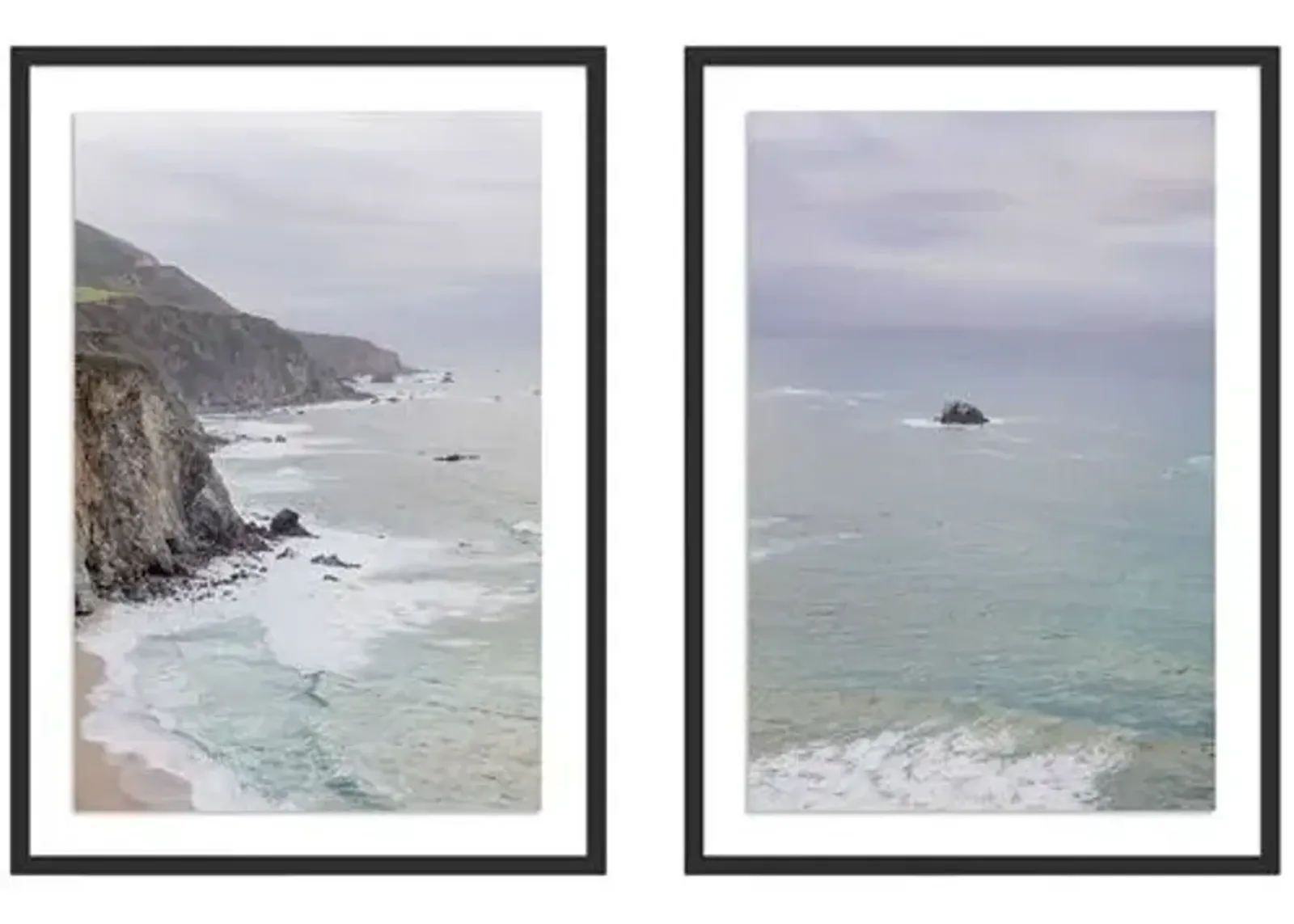 Big Sur Diptych by Carly Tabak - Black