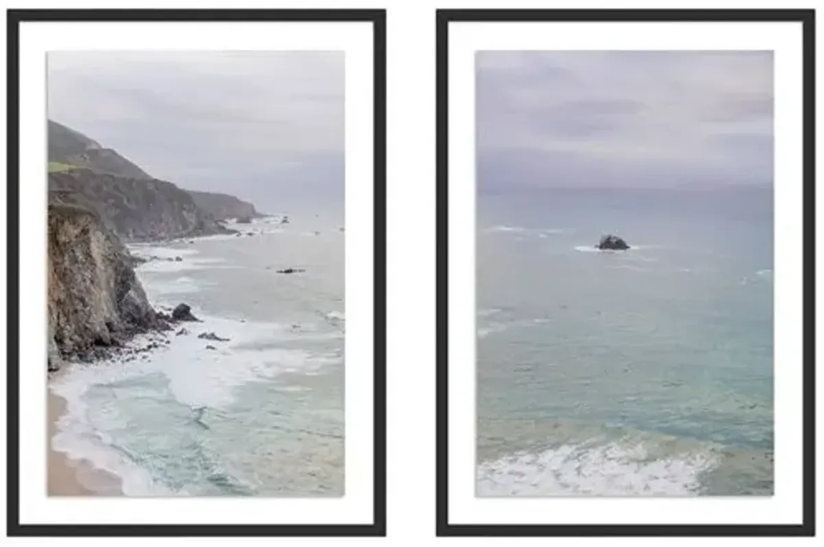 Big Sur Diptych by Carly Tabak - Black