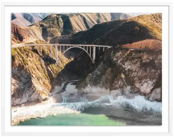 Bixby Bridge Coastline - Big Sur - California Photograph by Carly Tabak - White
