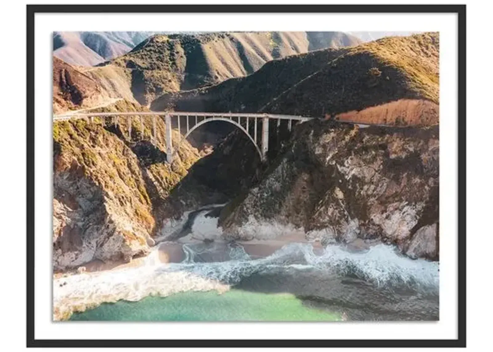 Bixby Bridge Coastline - Big Sur - California by Carly Tabak - Black