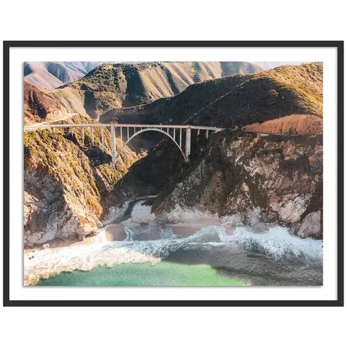 Bixby Bridge Coastline - Big Sur - California by Carly Tabak - Black