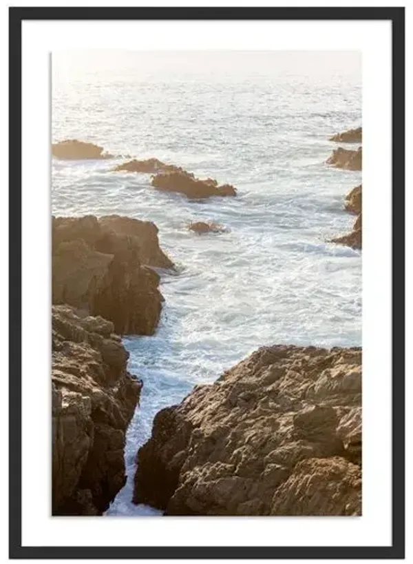 Breakthrough - Sea Rach - California Photograph by Carly Tabak - Black