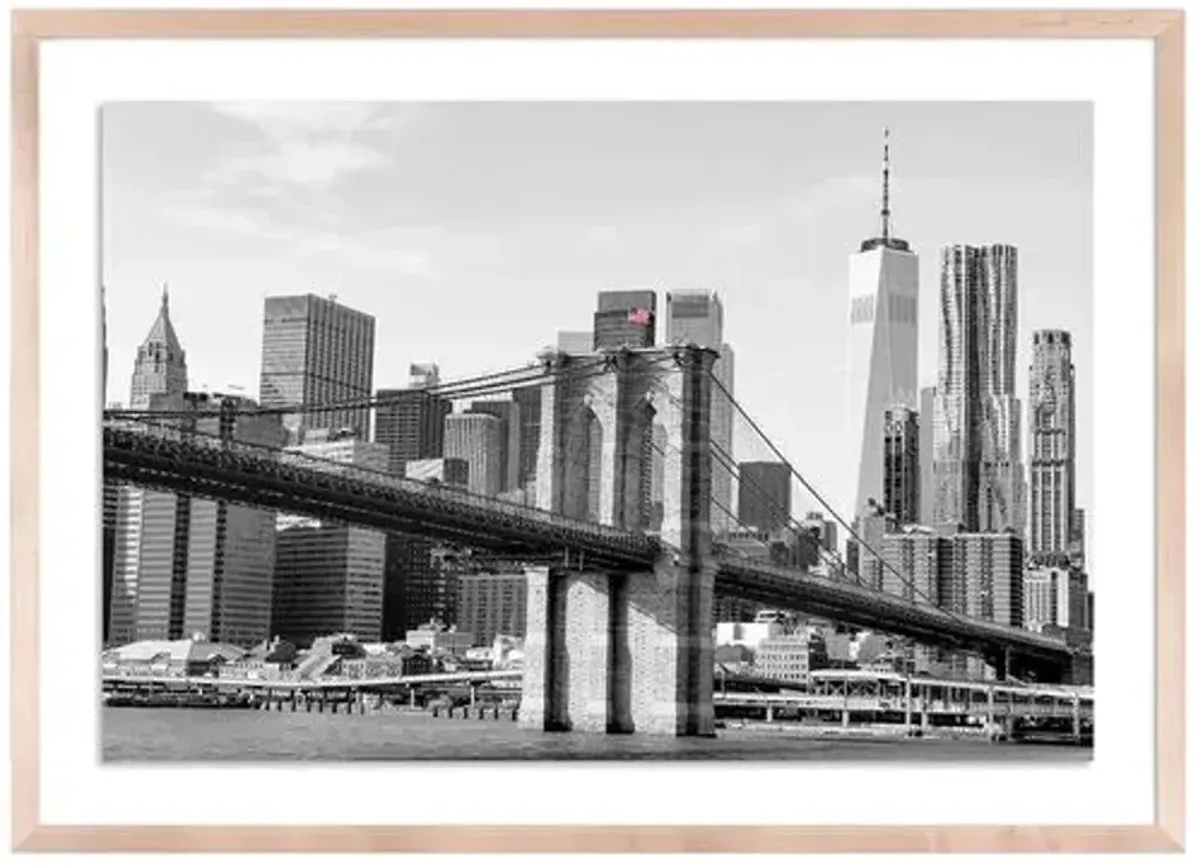 Brooklyn Bridge - New York Photograph by Carly Tabak - Clear