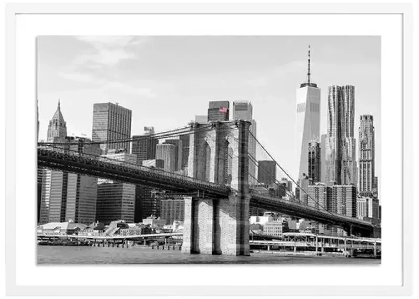 Brooklyn Bridge - New York by Carly Tabak - White