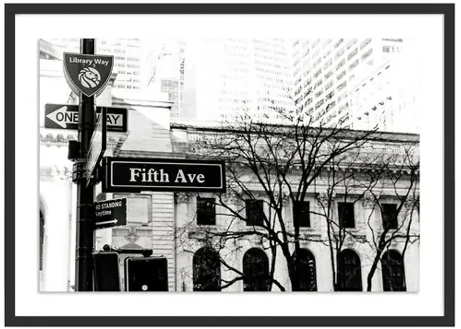 Fifth Ave New York - New York by Carly Tabak - Black