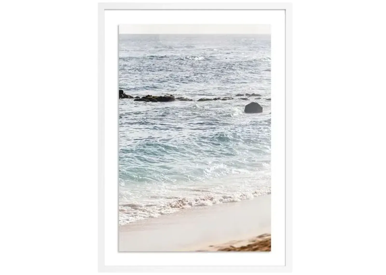 Hawaii Shoreline by Carly Tabak - White