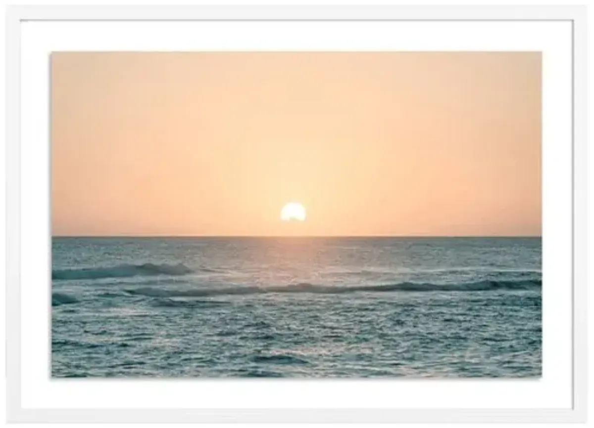 Kauai Sunset - Kauai - Hawaii Photograph by Carly Tabak - White