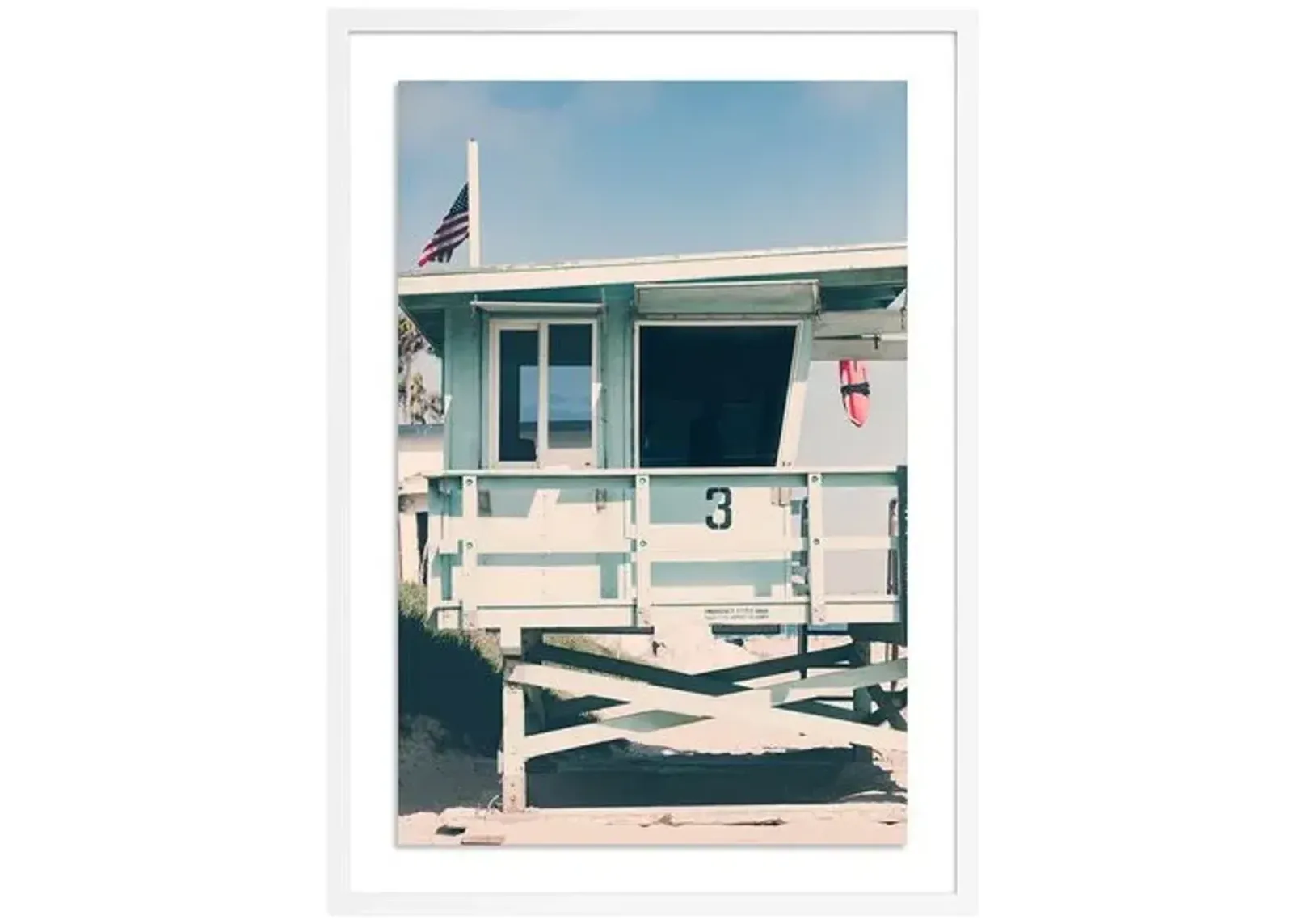 Malibu Lifeguard Tower - Malibu - California by Carly Tabak - White