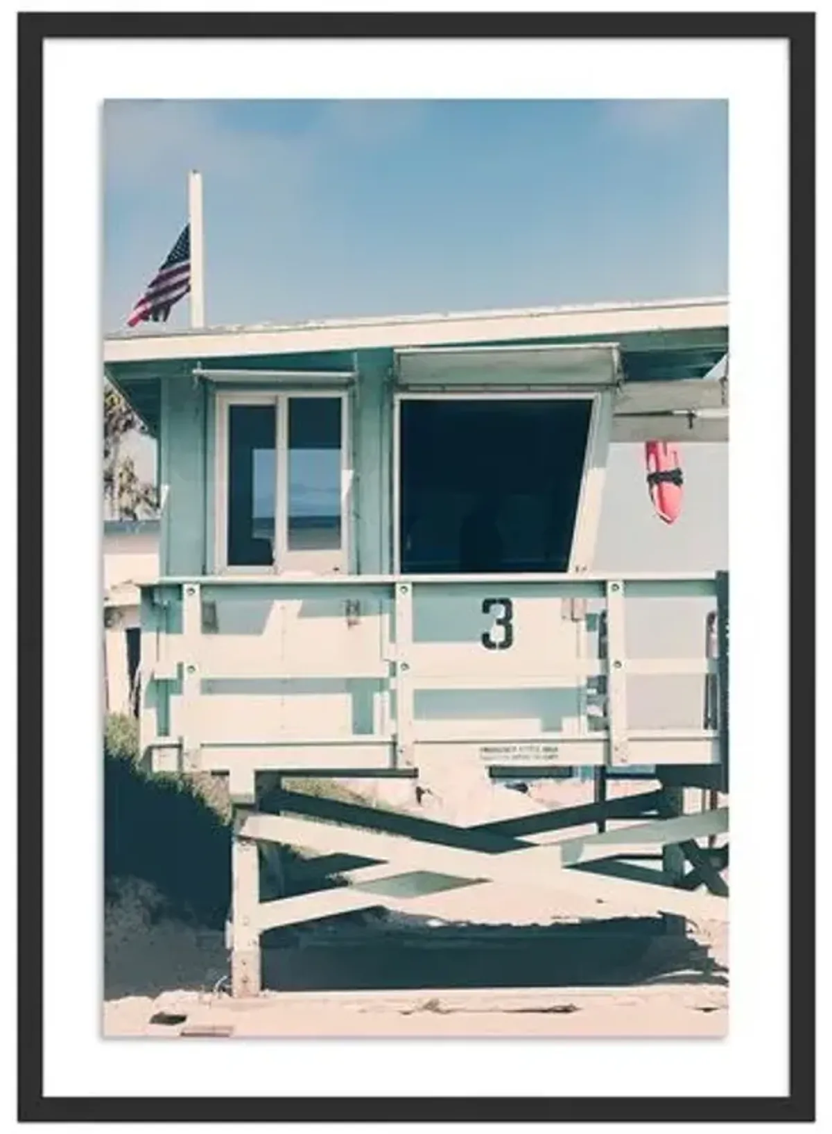 Malibu Lifeguard Tower - Malibu - California by Carly Tabak - Black