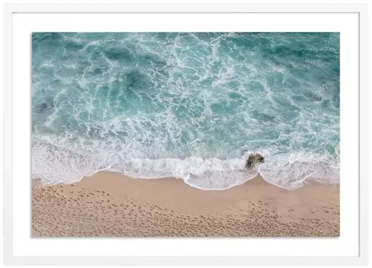 Mexico Shoreline - Cabo - Mexico by Carly Tabak - White