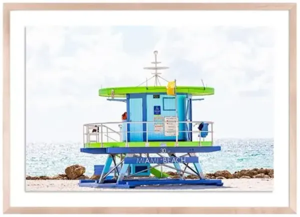 Miami Beach Lifeguard 30th Street - Miami Florida by Carly Tabak - Clear