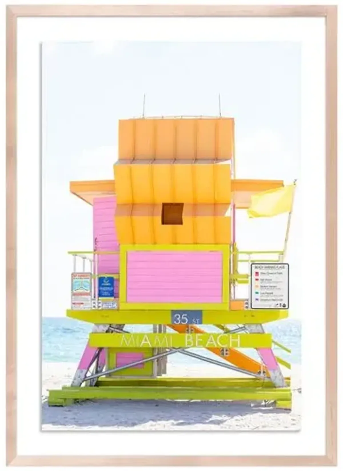 Miami Beach Lifeguard 35th Street - Miami - Florida Photograph by Carly Tabak - Clear