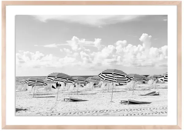 Miami Black and White Umbrellas - Miami, Florida Photograph by Carly Tabak