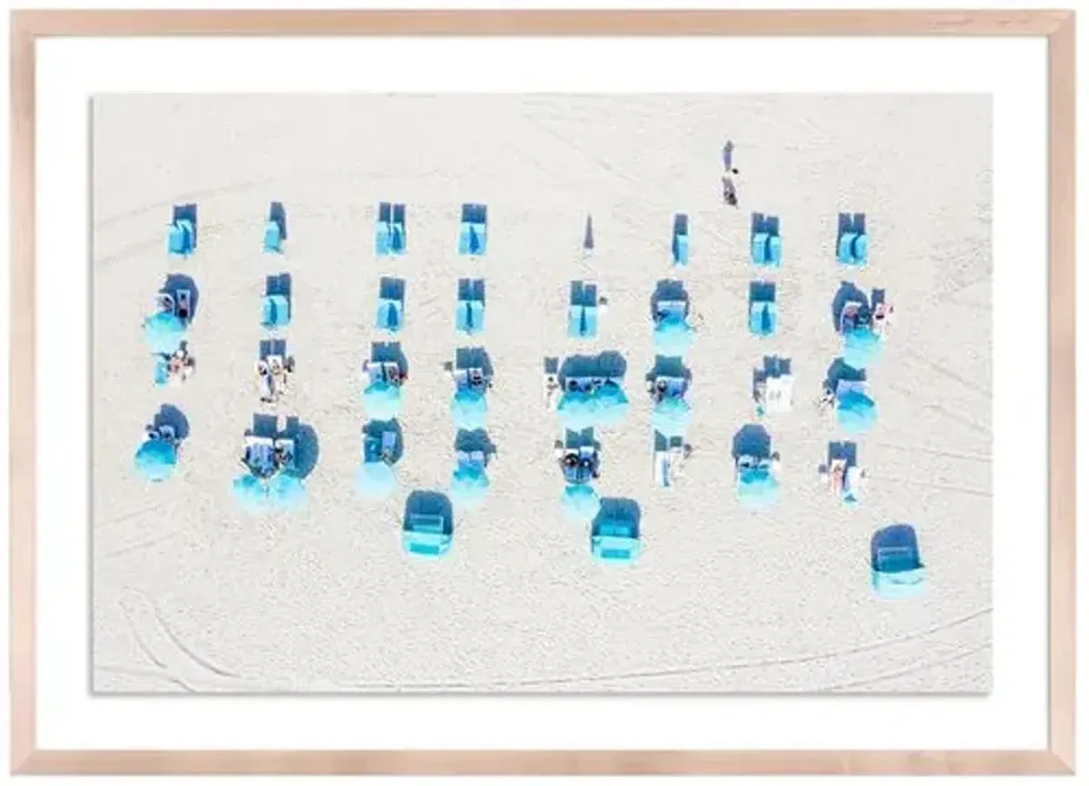 Miami Blue Umbrellas - Miami - Florida Photograph by Carly Tabak - Clear