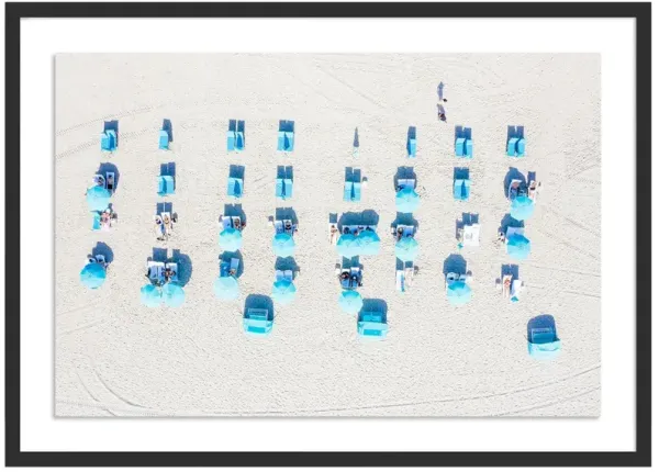Miami Blue Umbrellas - Miami, Florida Photograph by Carly Tabak