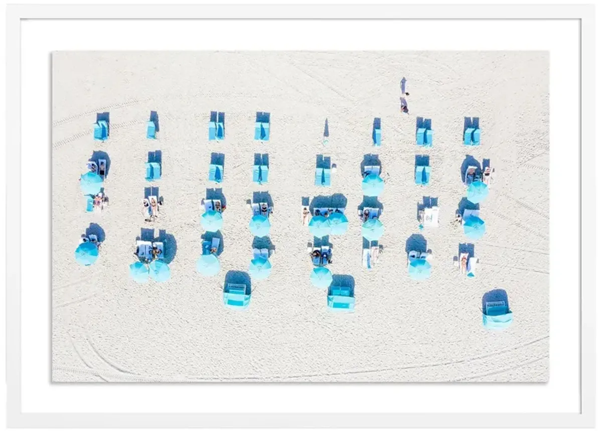 Miami Blue Umbrellas - Miami, Florida Photograph by Carly Tabak