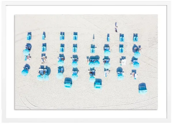 Miami Blue Umbrellas - Miami, Florida Photograph by Carly Tabak