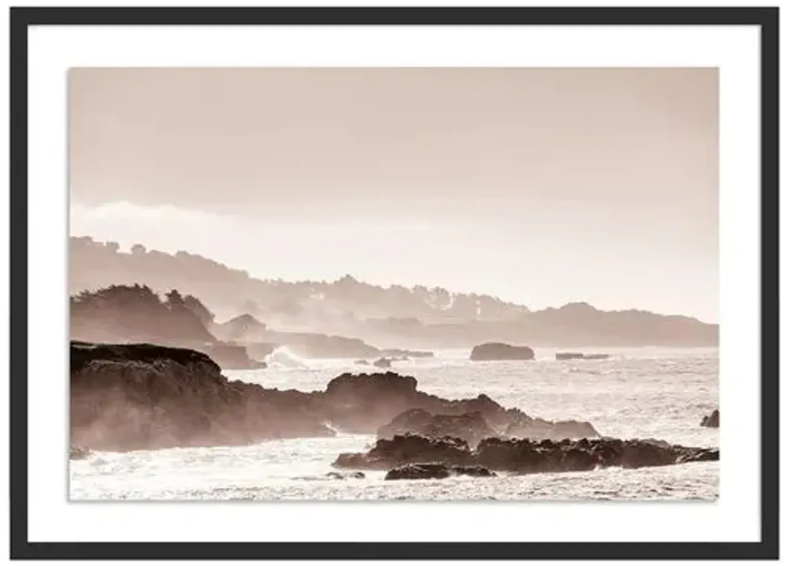 Moody Cliffs - Sea Ranch - California by Carly Tabak - Black