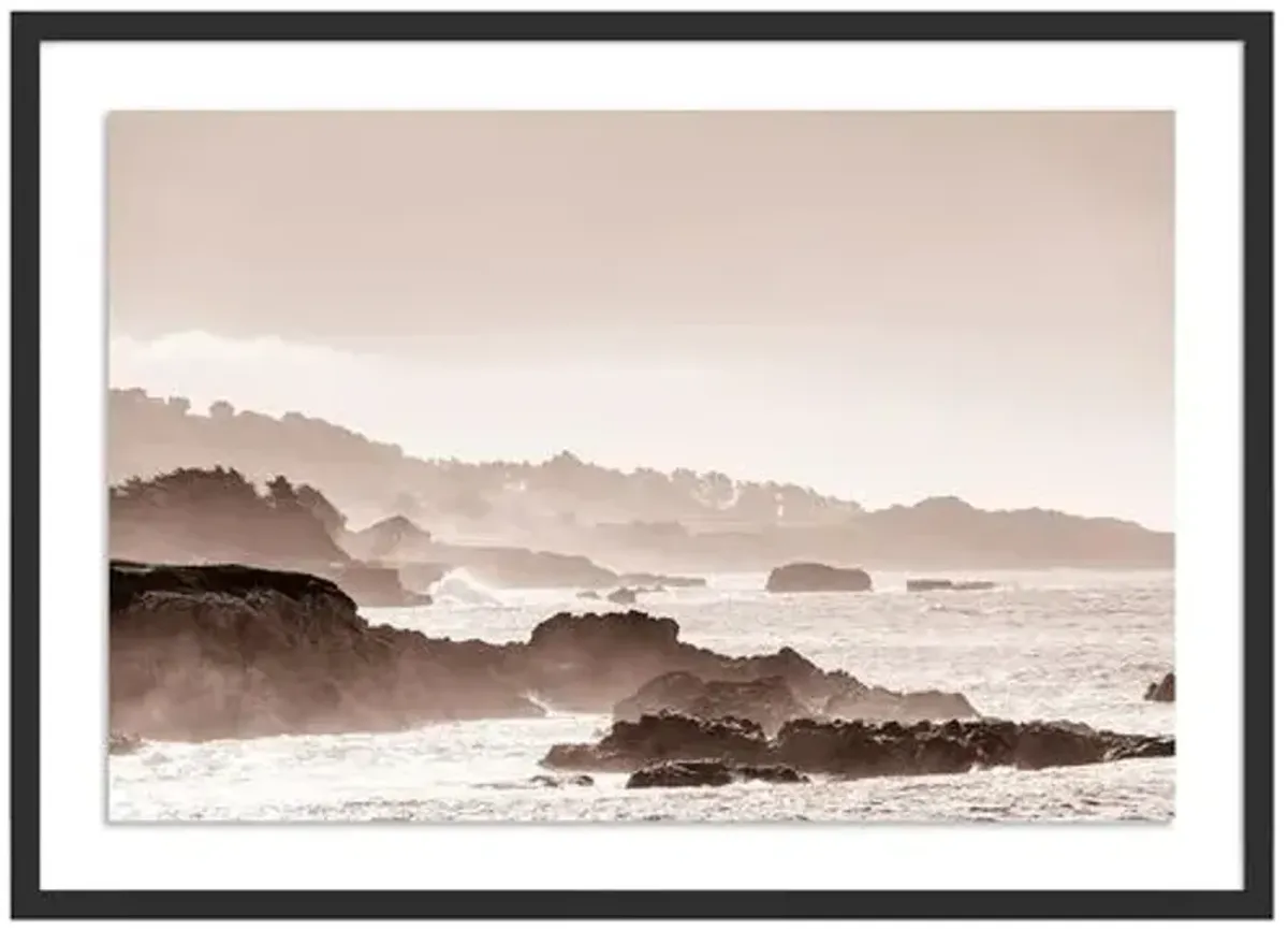 Moody Cliffs - Sea Ranch - California by Carly Tabak - Black