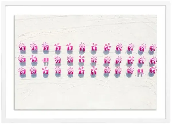 Pink Beach Candy - Miami - Florida Photograph by Carly Tabak - White