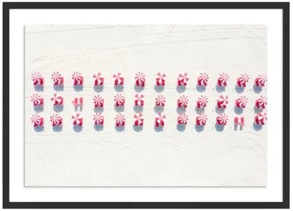 Red Beach Candy - Miami - Florida Photograph by Carly Tabak - Black