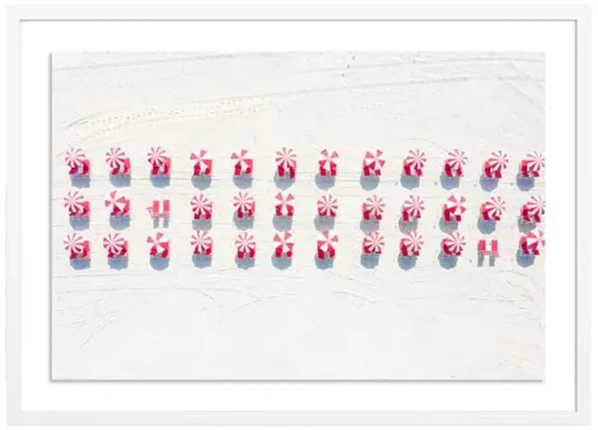 Red Beach Candy - Miami - Florida Photograph by Carly Tabak - White