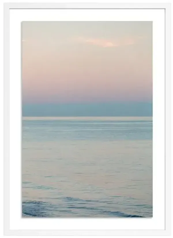 Santa Barabara Pink Skies - Santa Barbara - California Photograph by Carly Tabak - White