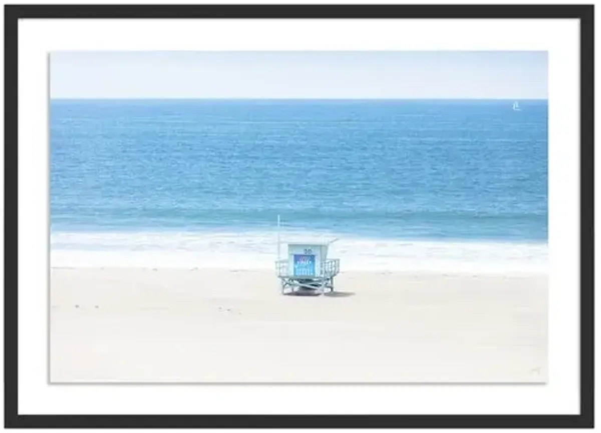 Socal Lifeguard Tower South California Photograph by Carly Tabak - Black