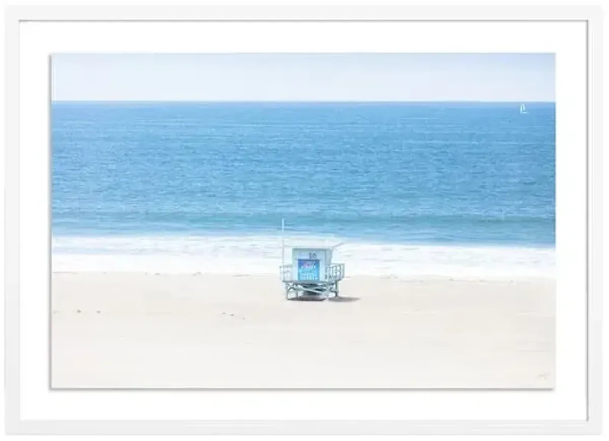 Socal Lifeguard Tower South California Photograph by Carly Tabak - White