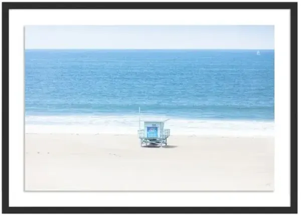 Socal Lifeguard Tower South California Photograph by Carly Tabak - Black