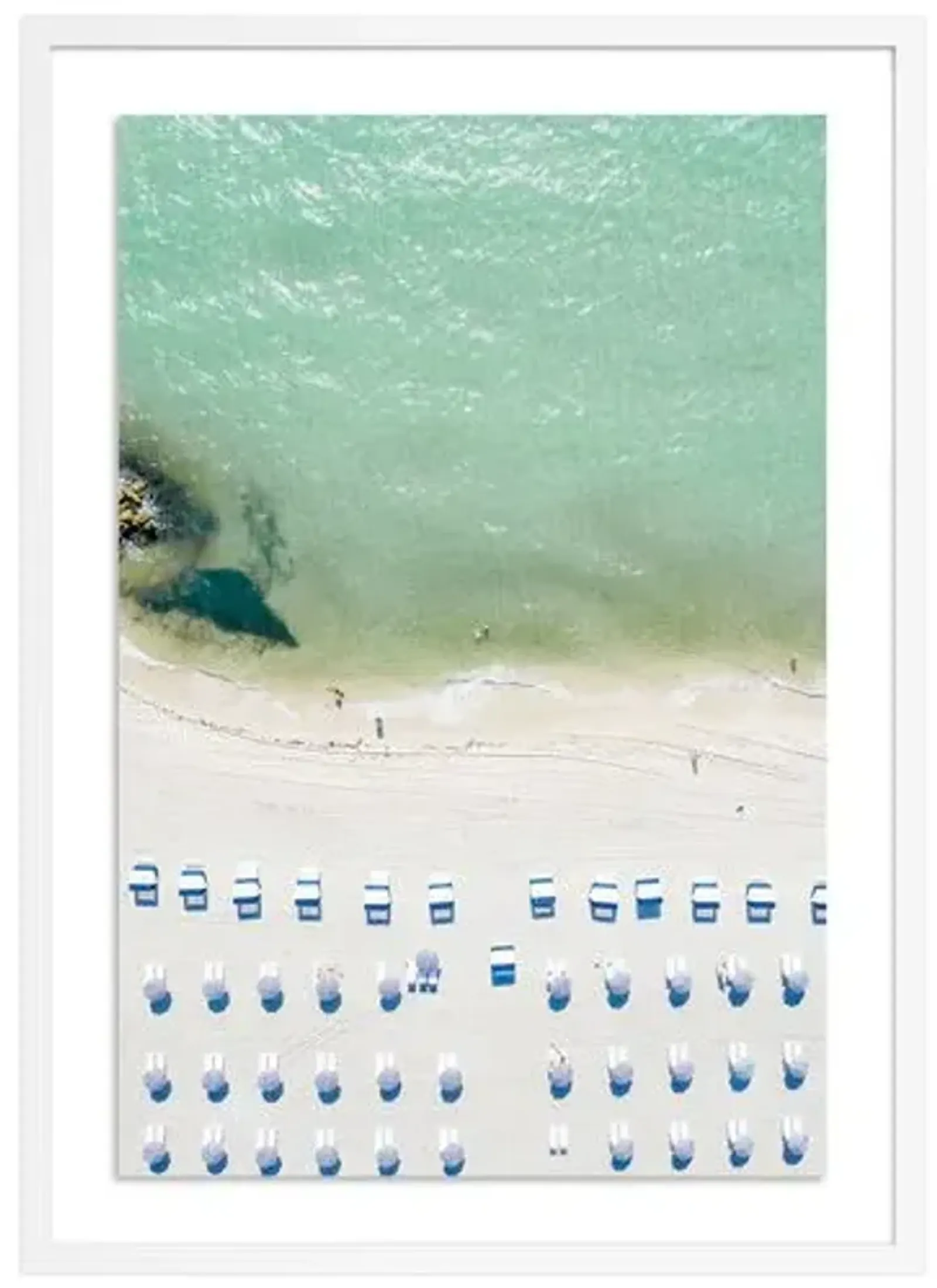 South Beach Umbrellas - Miami - Florida by Carly Tabak - White