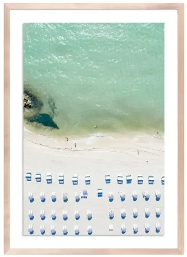 South Beach Umbrellas - Miami - Florida Photograph by Carly Tabak - Clear