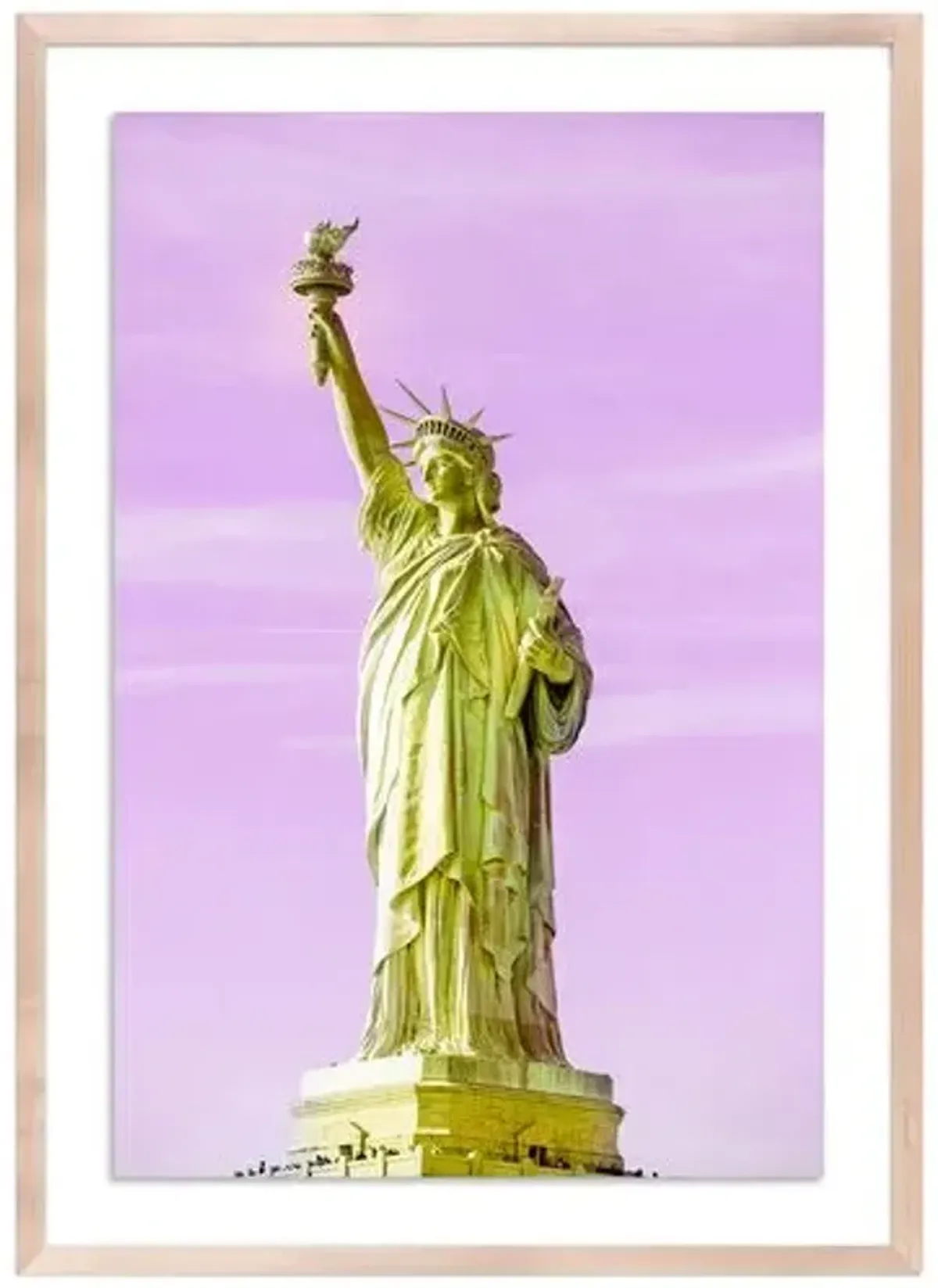 Statue of Liberty Yellow - New York by Carly Tabak - Clear