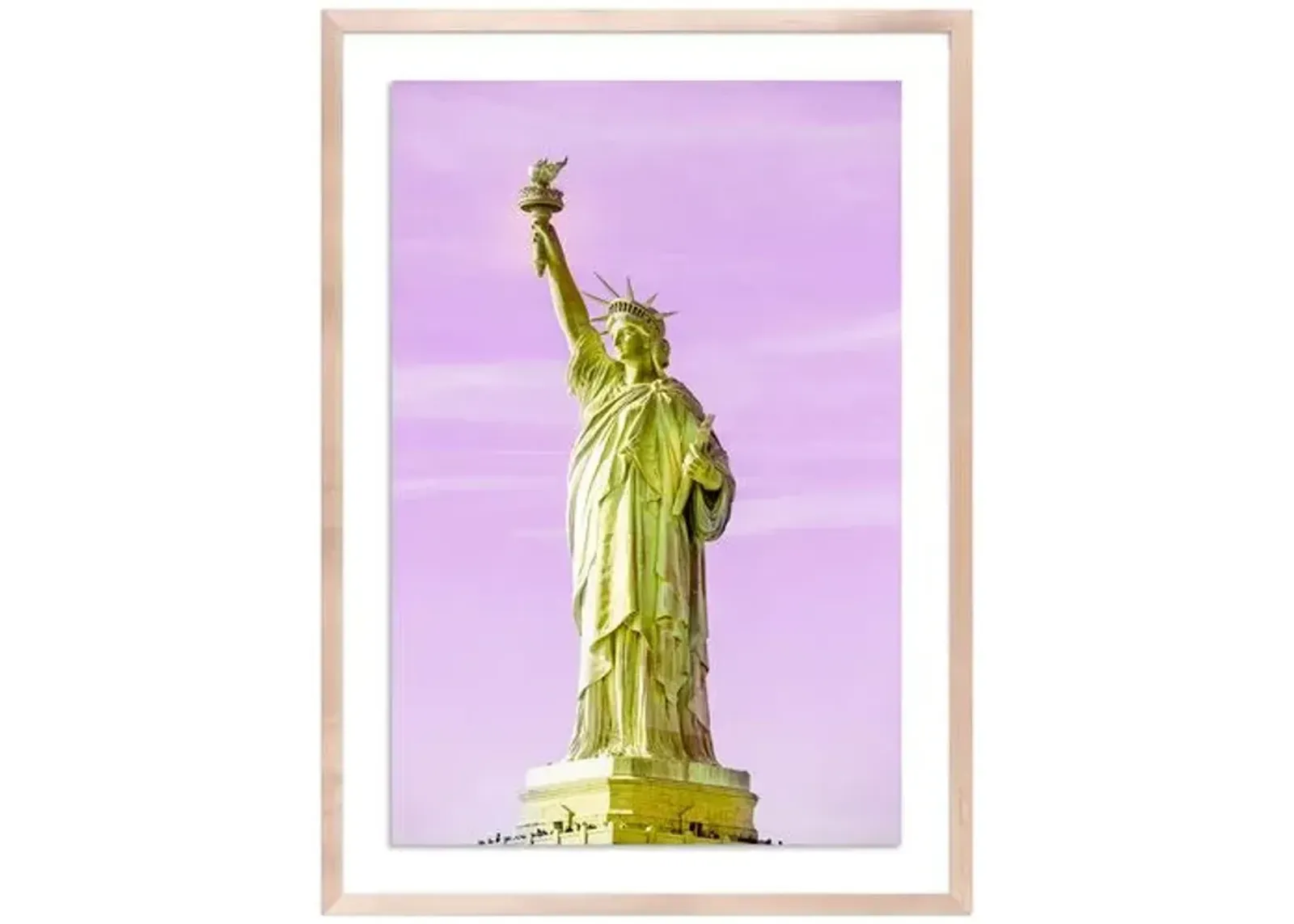 Statue of Liberty Yellow - New York by Carly Tabak - Clear