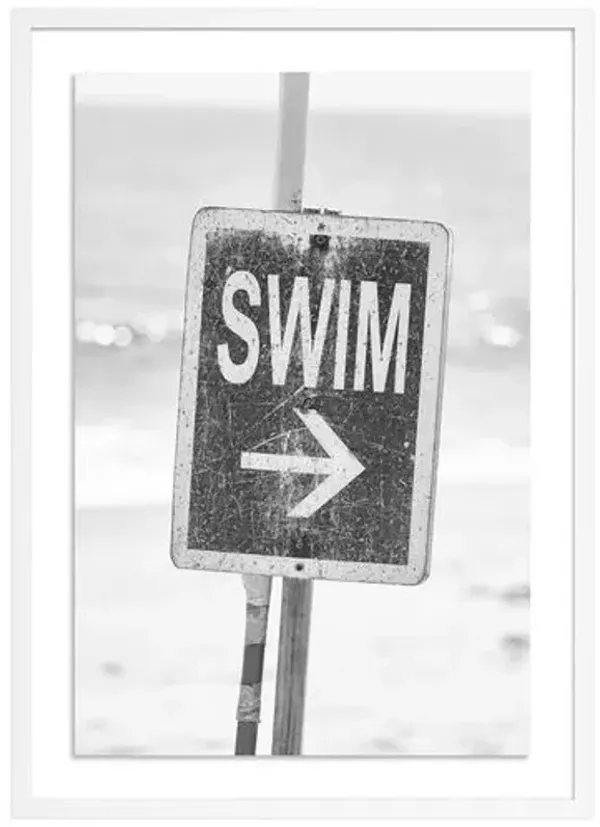 Swim Malibu - Malibu - California Photograph by Carly Tabak - White