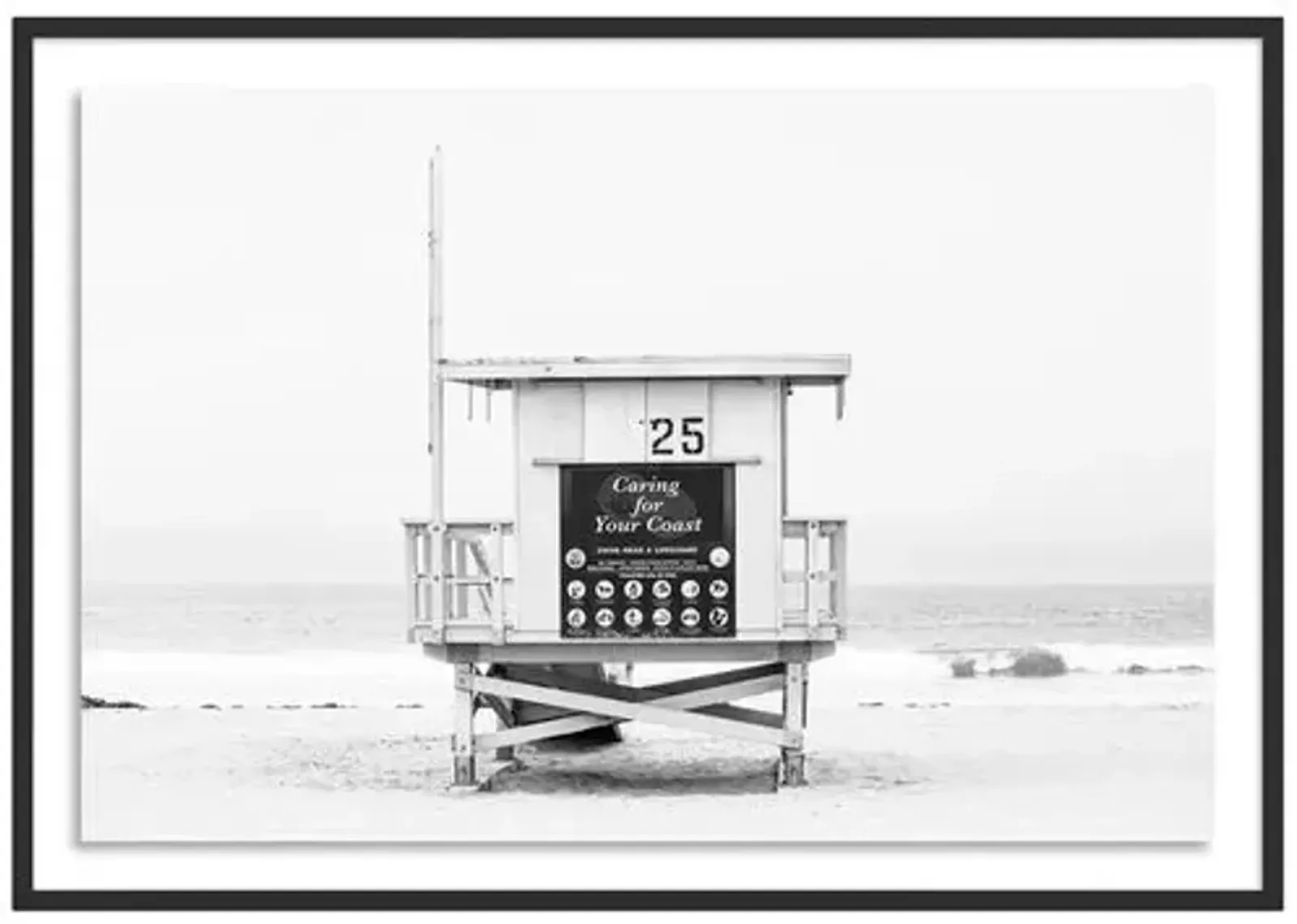 Tower 25 - Santa Monica - California by Carly Tabak - Black