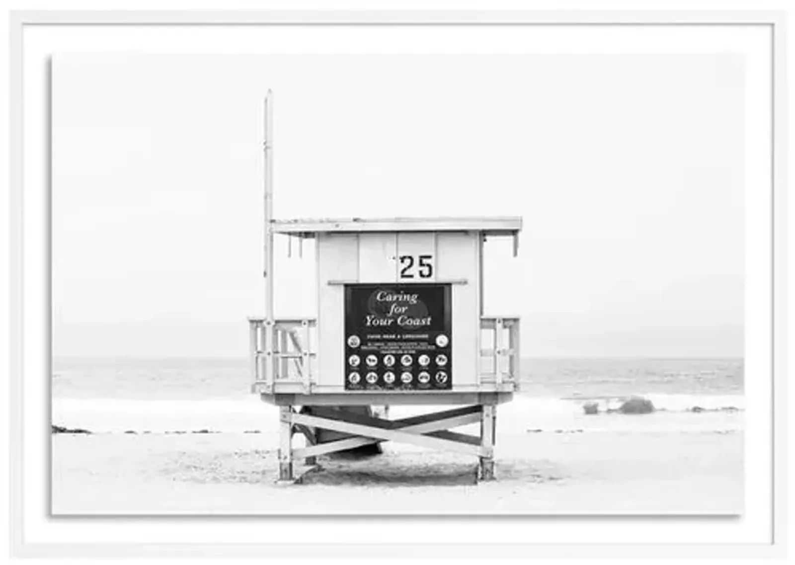 Tower 25 - Santa Monica - California by Carly Tabak - White