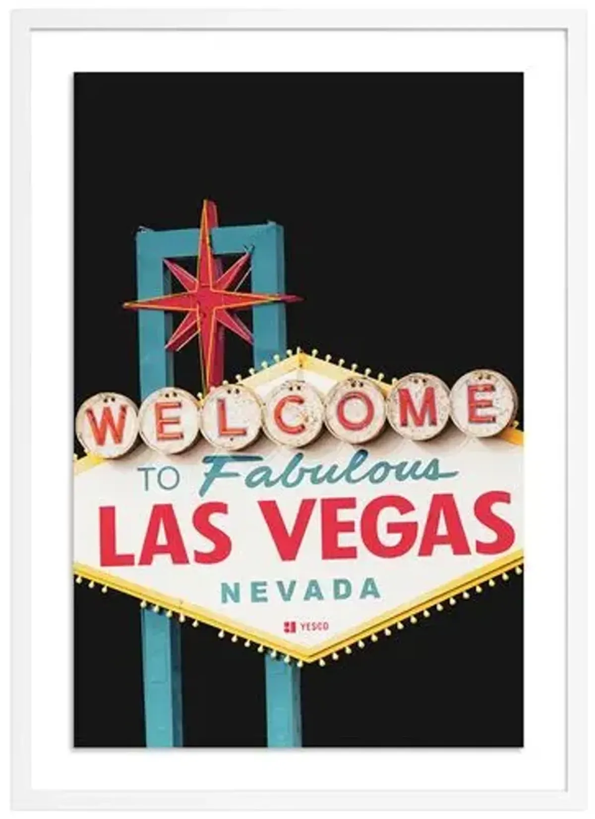 Welcome to Fabulous Las Vegas Photograph by Carly Tabak - White