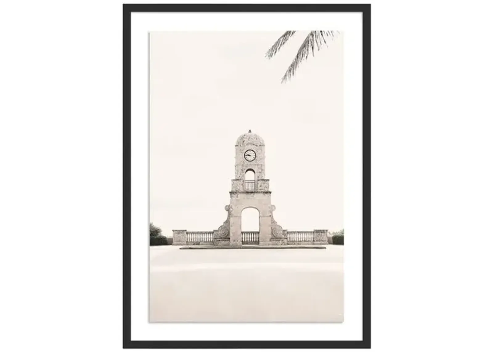 Worth Avenue Clock Tower - Palm Beach - Florida by Carly Tabak - Black