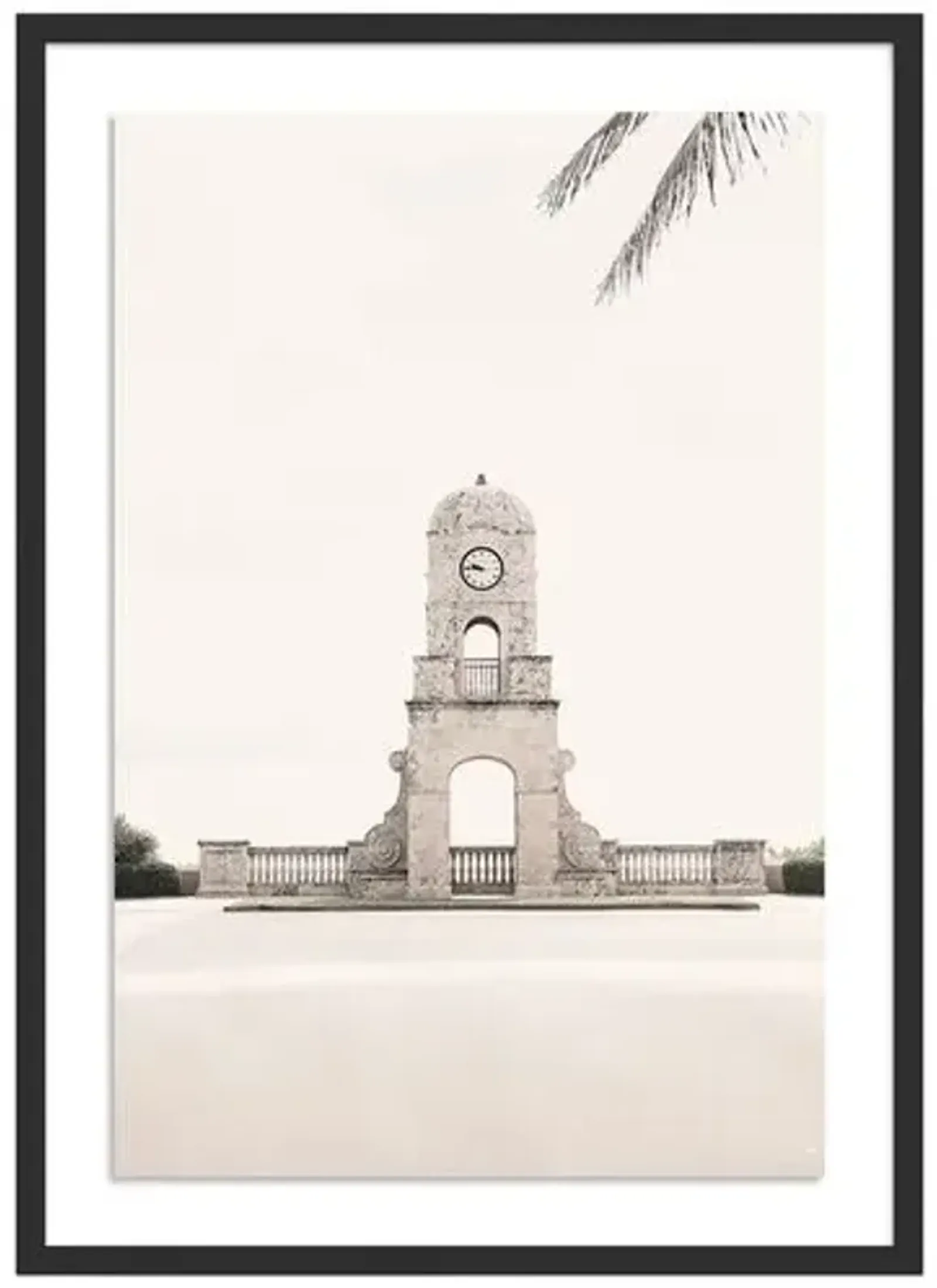 Worth Avenue Clock Tower - Palm Beach - Florida by Carly Tabak - Black