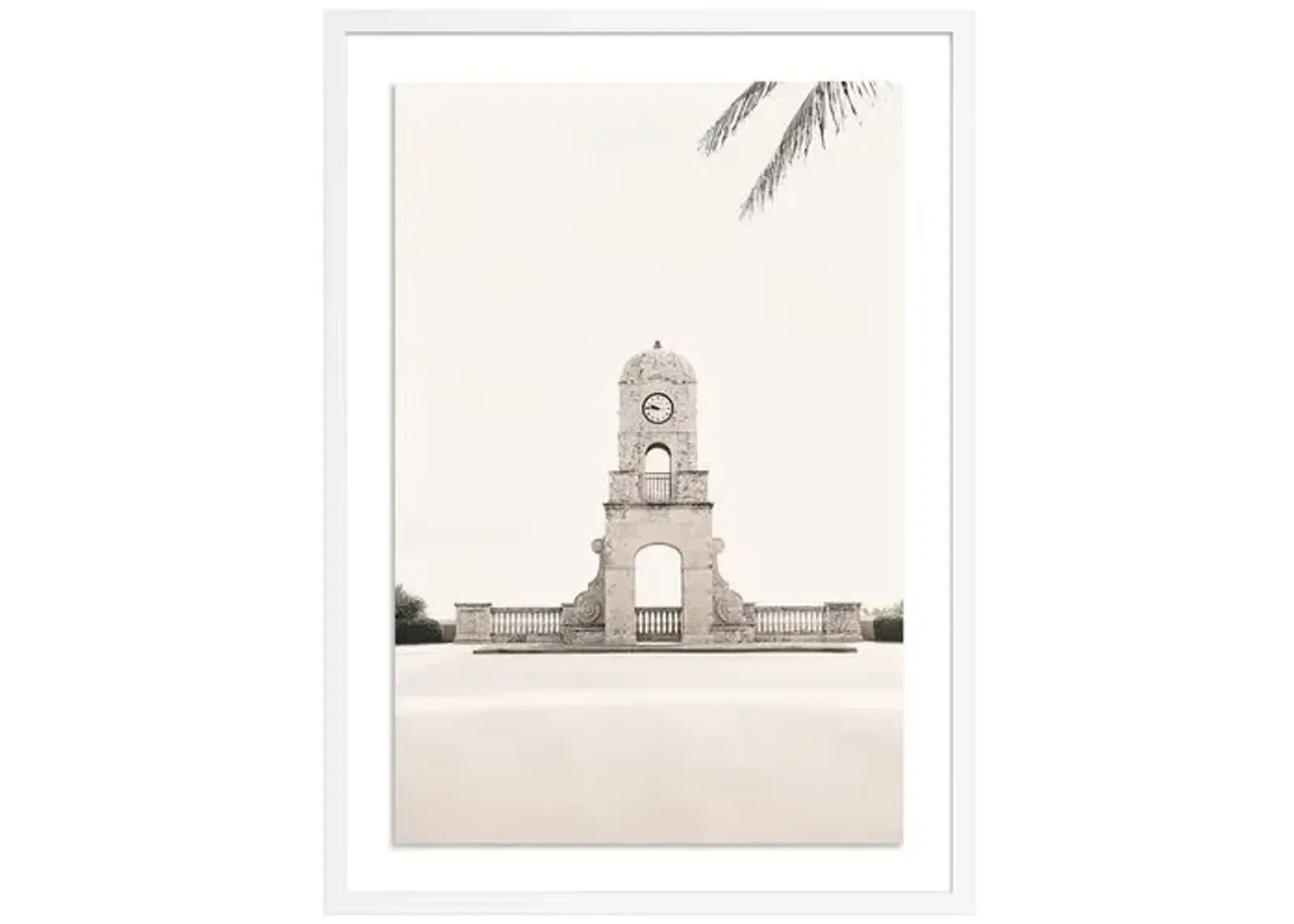 Worth Avenue Clock Tower - Palm Beach - Florida by Carly Tabak - White