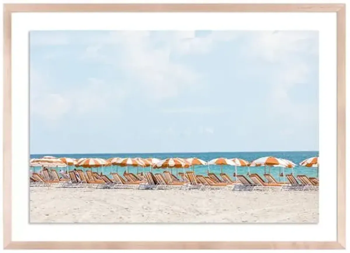 Yellow Umbrellas Miami Beach - Miami Beach - Florida by Carly Tabak - Clear