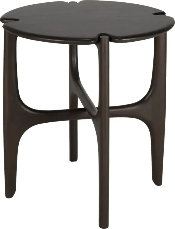 PI Round Side Table, Dark Brown