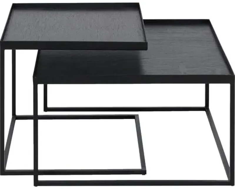 Tray Coffee Table Set - Black - Ethnicraft