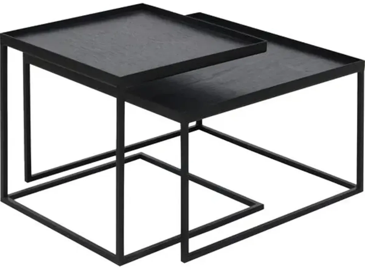 Tray Coffee Table Set - Black - Ethnicraft